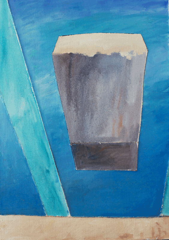 Painting of Rocky Island made from Fragments